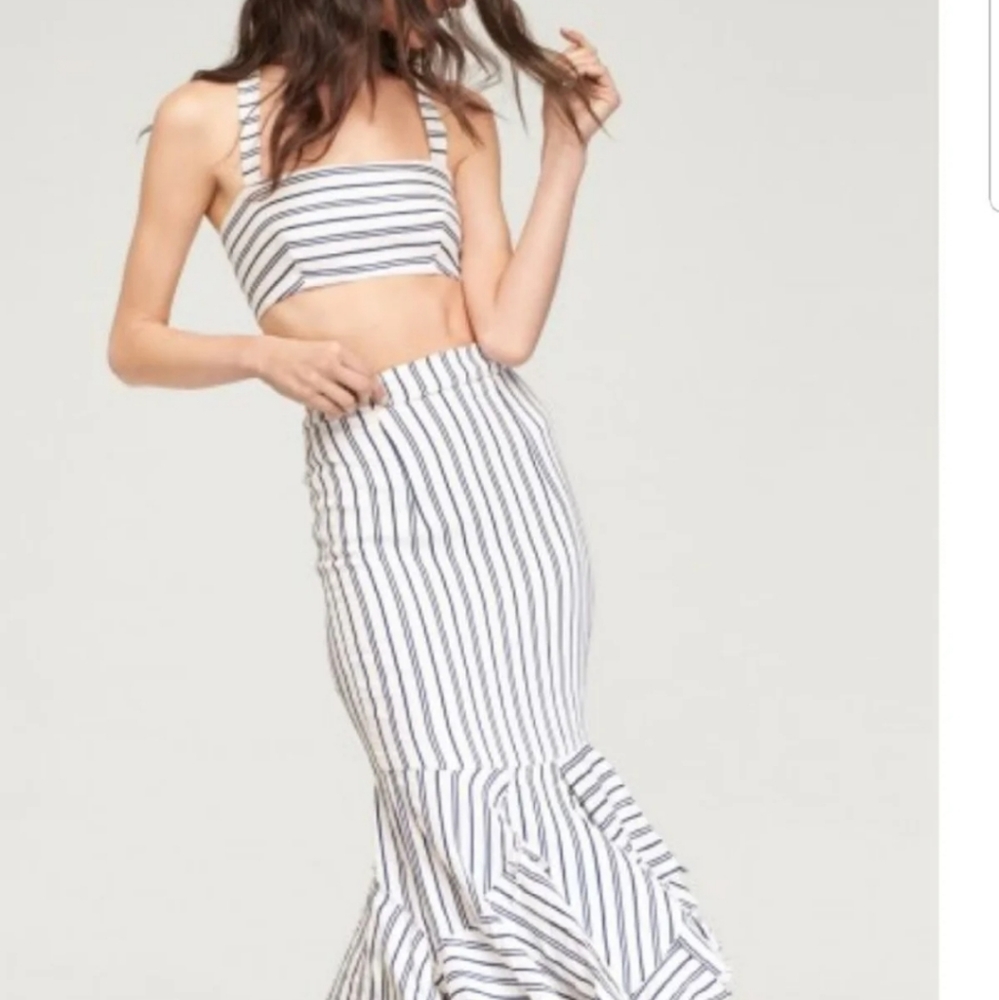 Milly Stripe Tara Pencil Skirt Size 4 OP $795